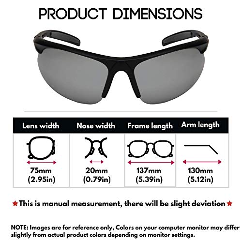 Sport Wrap Around Style Active UV Protection Sunglasses Color Mirrored Lens for Men Women 570119-REV-4(M.BLK.m)3