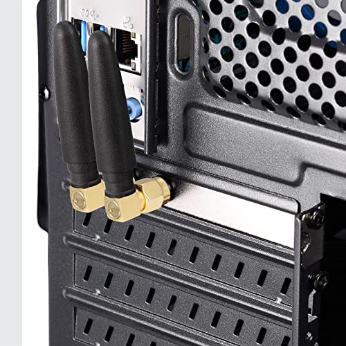 Eightwood Compact Wifi Antenna 2.4Ghz 5Ghz Dual Band Rp-Sma Bluetooth Antennae Right Angle (2-Pack) For Pc Computer Network Card Wireless Router Security Camera #TOP3