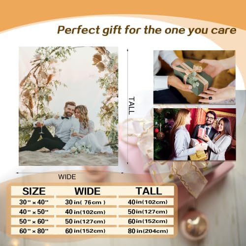 Miniatura 3 de Manta de fotos personalizada, manta de forro polar suave para adultos, adecuada para Halloween, Navidad, cumpleaños, regalo personalizado