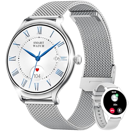 Orologio Smartwatch Smart Watch: 1.39 Orologi Digitale con Effettua Risposta Chiamate Modalità Sportive Sonno Contapassi Impermeabile IP68 Fitness Tracker per iOS Android donna bluetooth argento