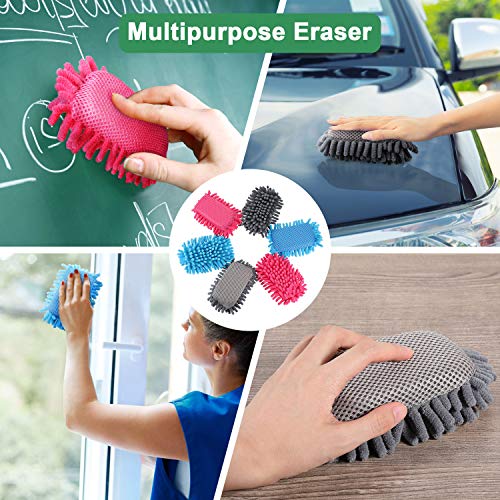 Gomme tableau blanc feutre craie brosse microfibre rose