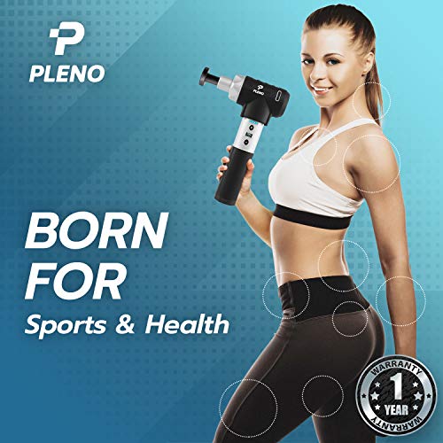 Pleno M5.0 Professional Deep Muscle Massager, Powerful Handheld Tissue Massager Gun, Cordless Muscle Stimulation Vibration Device, Pain Relief Percussive Therapy #TOP6