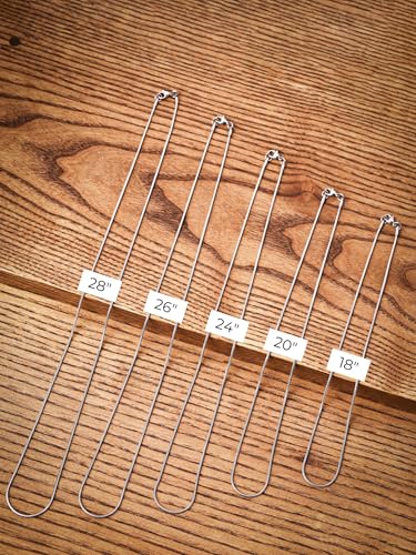 HAQUIL Thin Flexible Stainless Steel Snake Chain Necklace, Jewelry Gift for Men and Women 16/18/20/22/24/26/28/30' 1/1,2/1.5/2/2,5mm3