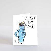 Vista 2 de PICTURE THIS PRINTS Divertida tarjeta de cumpleaños de golf para marido, novio, esposa, novia, tarjeta de cumpleaños para él o ella (5 x 7 pulgadas)