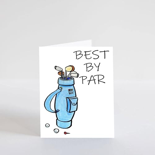 Miniatura 2 de PICTURE THIS PRINTS Divertida tarjeta de cumpleaños de golf para marido, novio, esposa, novia, tarjeta de cumpleaños para él o ella (5 x 7 pulgadas)