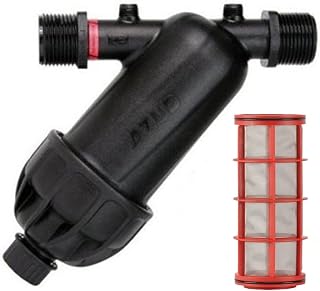 PLANTAWA 3/4" Maschenfilter für 25mm Rohrleitungen | Inklusive Ablassstopfen | Tropfbewässerungsfilter mit 120 Maschen Filterkapazität | Modulares Azud Filter 100 Landwirtschaftliches Filtersystem