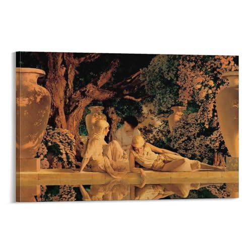 Garden of Allah By Maxfield Parrish Prints Poster Room Aesthetic Poster Print Art Wall Painting Canvas Posters Gifts Modern Picture Frame 20x30inch(50x75cm)