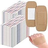 Sinmoe 600 Pcs Large Bandages Bulk Big Flexible Adhesive Wound Care Fabric Bandages for Care and Protect Wounds, 2 x 4 Inch