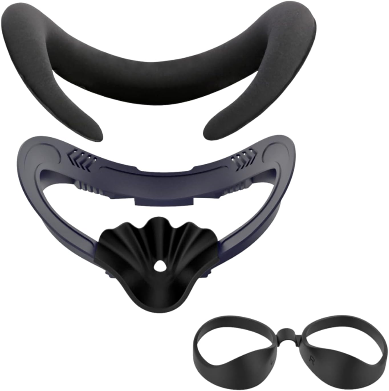 Facial Interface for Oculus Quest 2 Foam Replacement Widen Face Pad Accessories and Light Blockers Breathable Sweat Guard Lycra Fit Pack for Occlusion by X-super Home