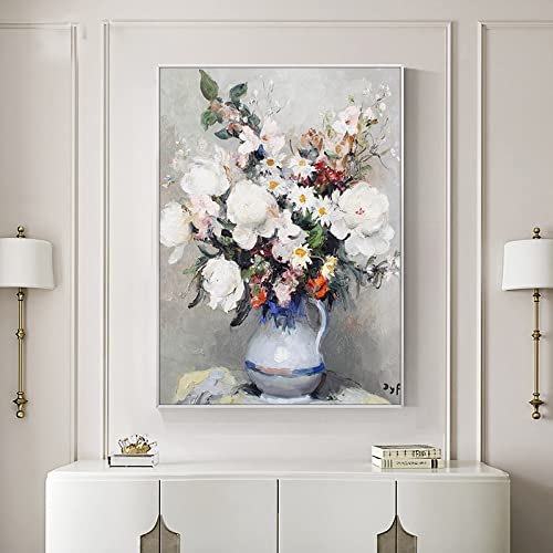 Peinture à l'huile 3D pivoine pour valoriser un mur vide - 5