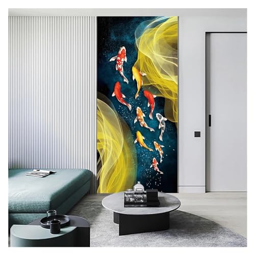 Art mural vinyle style chinois 77x200cm impression haute définition