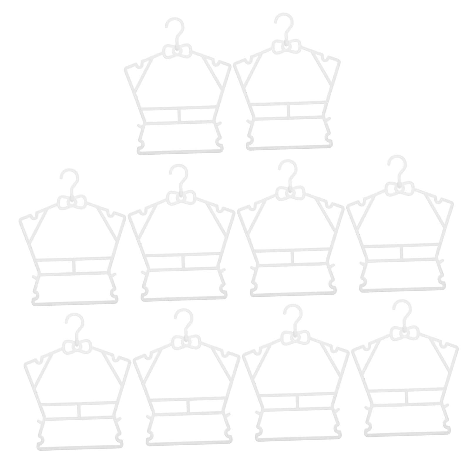 White Hanger Set Space Saving Plastic Storage Rack Clothing Coat hanger