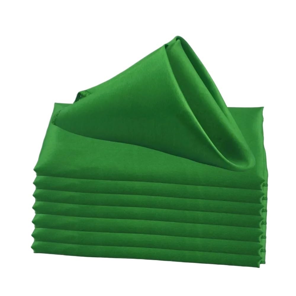 30pcs Satin Square 30cm Napkins Handkerchief Table Dinner Napkin For Wedding Party Decoration Birthday Christmas Cloth Tea Towel(Green)