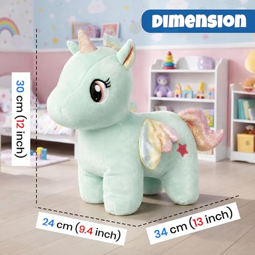 Image of Zest 4 Toyz Unicorn Soft Toy for Girls (30 cm) | Rainbow Horn Unicorn Toy | Cute Stuffed Animal Plush Toy | Baby Toys | Cuddly Teddy Bear for Kids | Birthday Gift for Girls - Multicolor (Pack of 1)