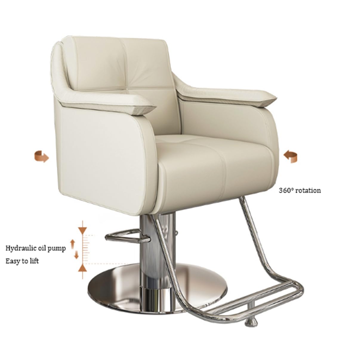 Sillas de barbero, Silla de barbero hidráulica de Alta Resistencia, Silla de salón giratoria de 360° para estilistas, Silla de SPA cómoda para barbería, mobiliario Profesional para Salones d