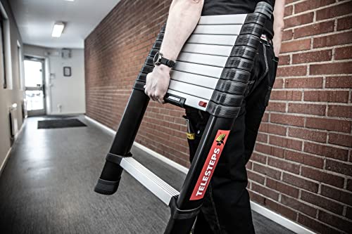 Teleskopleiter 3m von TELESTEPS I Made in Sweden I Prime Line I Kompakte Qualitätsleiter mit patentiertem Premium Design I Dreieckige Holme I EN 131 Zertifiziert I 72230-581