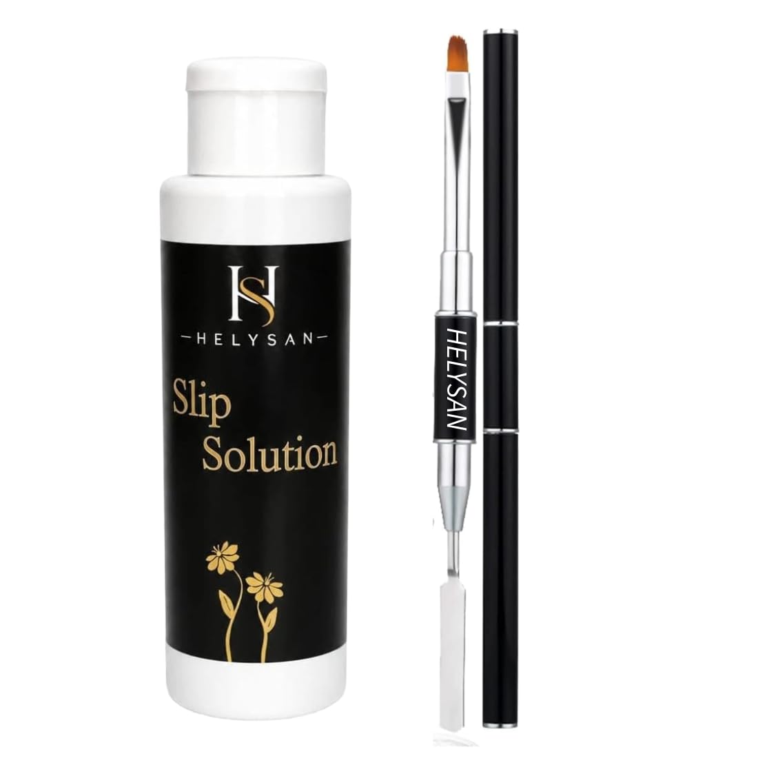 Slip Solution for Poly Gel Nail Extensions with Dual-Ended Nail Art Brush, Slip Solution Liquid for Polygel, Acrylic & Gel Nail Extension Application, DIY Manicure & Salon Use-image-9