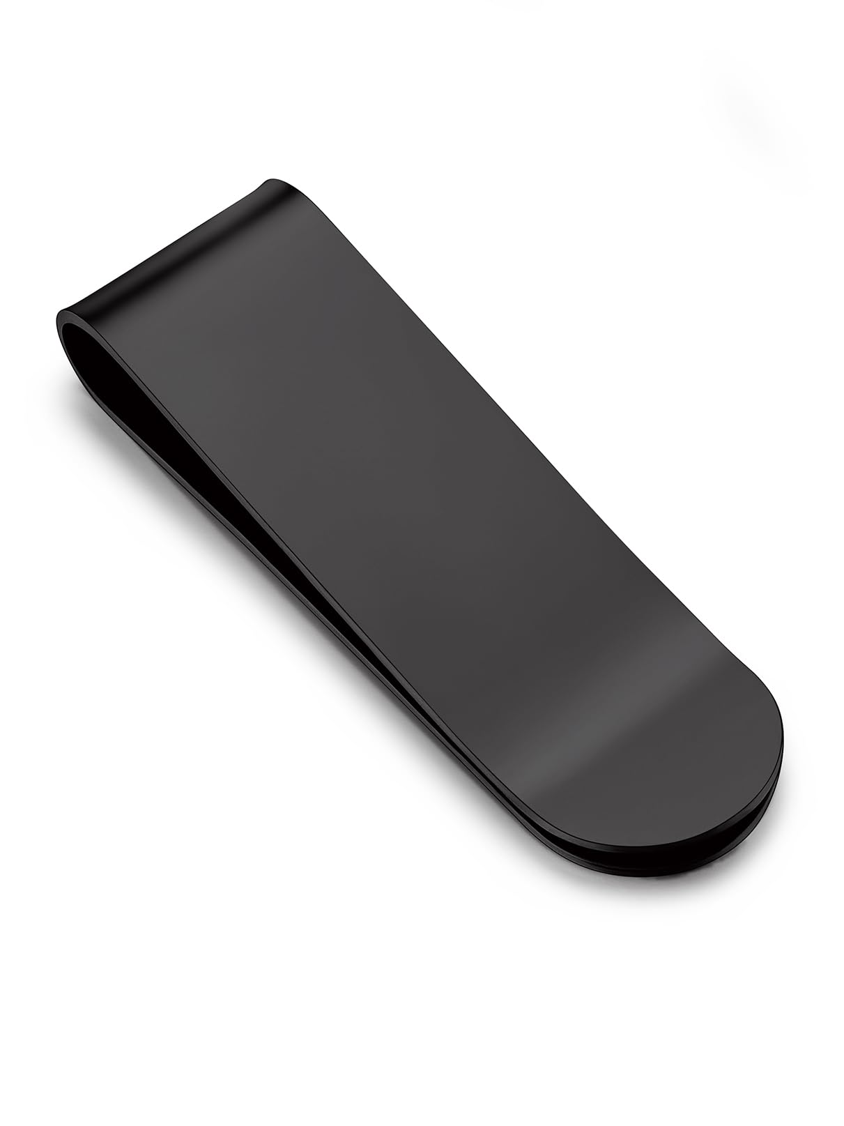 Bandmax Mens Black Money Clips Stainless Steel Classic Minimalist Slim Credit Card Cash Pocket Wallet Large Capacity Card Clip for Men Husband Father