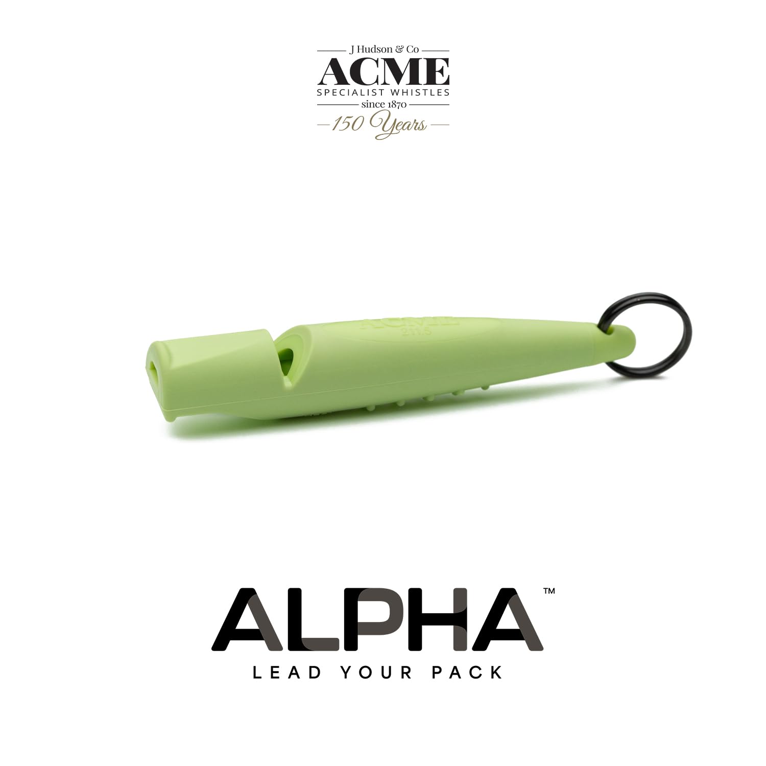 ACME Sifflet pour chien n° 210,5 (mise à jour 2023) | Alpha | Version améliorée | Idéal pour le rappel | Grande portée | Nouvelle poignée | Fréquence standardisée (Vert citron)