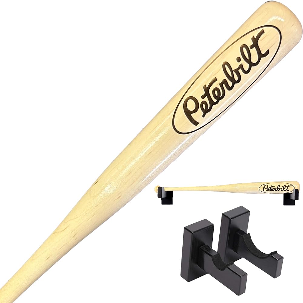 Peterbilt Engraved Baseball Bat with Wall Mount