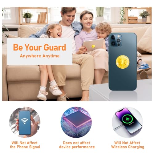 Image of 6 Pieces Protection Cell Phone Stickers 99% Effective Protector Cell & Smart Phones, Laptops, Tablets, TV, Monitors - All Devices