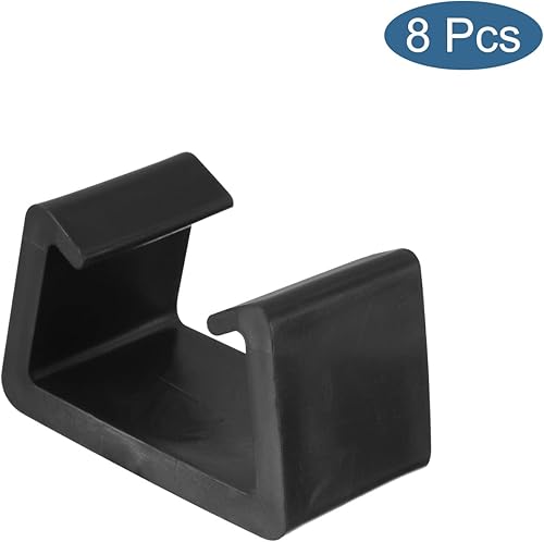 Miniatura 3 de PATIKIL Clips para muebles de patio, paquete de 8 abrazaderas de sofá de ratán para sillas de mimbre para jardín al aire libre, color negro