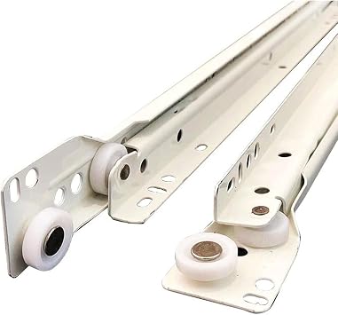 Sliding Rail Telescopic Kitchen Rail 9.8 11.8 13.8 15.7 17.7 19.7 inches 250 300 350 400 450 500 mm, Drawer Sliding Rail Roller Type with Bottom Mount, Durable, Quiet, Easy to Slide Operation, 2