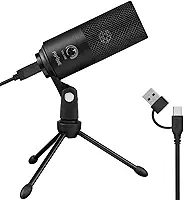 FIFINE Micrófono USB fifine, micrófono de PC de grabación para Mac de ordenador portátil, mic de estudio capacitor para voz humana, voz en off, streaming, video, micrófono metálico - K669B