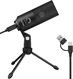 FIFINE Micrófono USB fifine, micrófono de PC de grabación para Mac de ordenador portátil, mic de estudio capacitor para voz humana, voz en off, streaming, video, micrófono metálico - K669B
