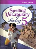 Spelling Vocabulary and Poetry 5 : Teacher Edition B000X3KNWE Book Cover