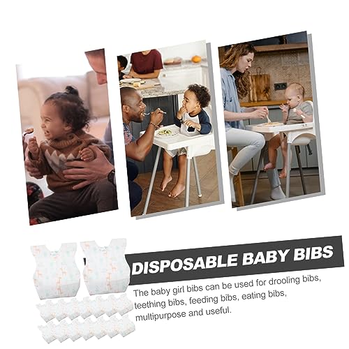 KESYOO 20Pcs Disposable Bibs for Drooling and Feeding Cute Animal Pattern Bibs for Lightweight Easy to Store Multipurpose Girl Essentials2