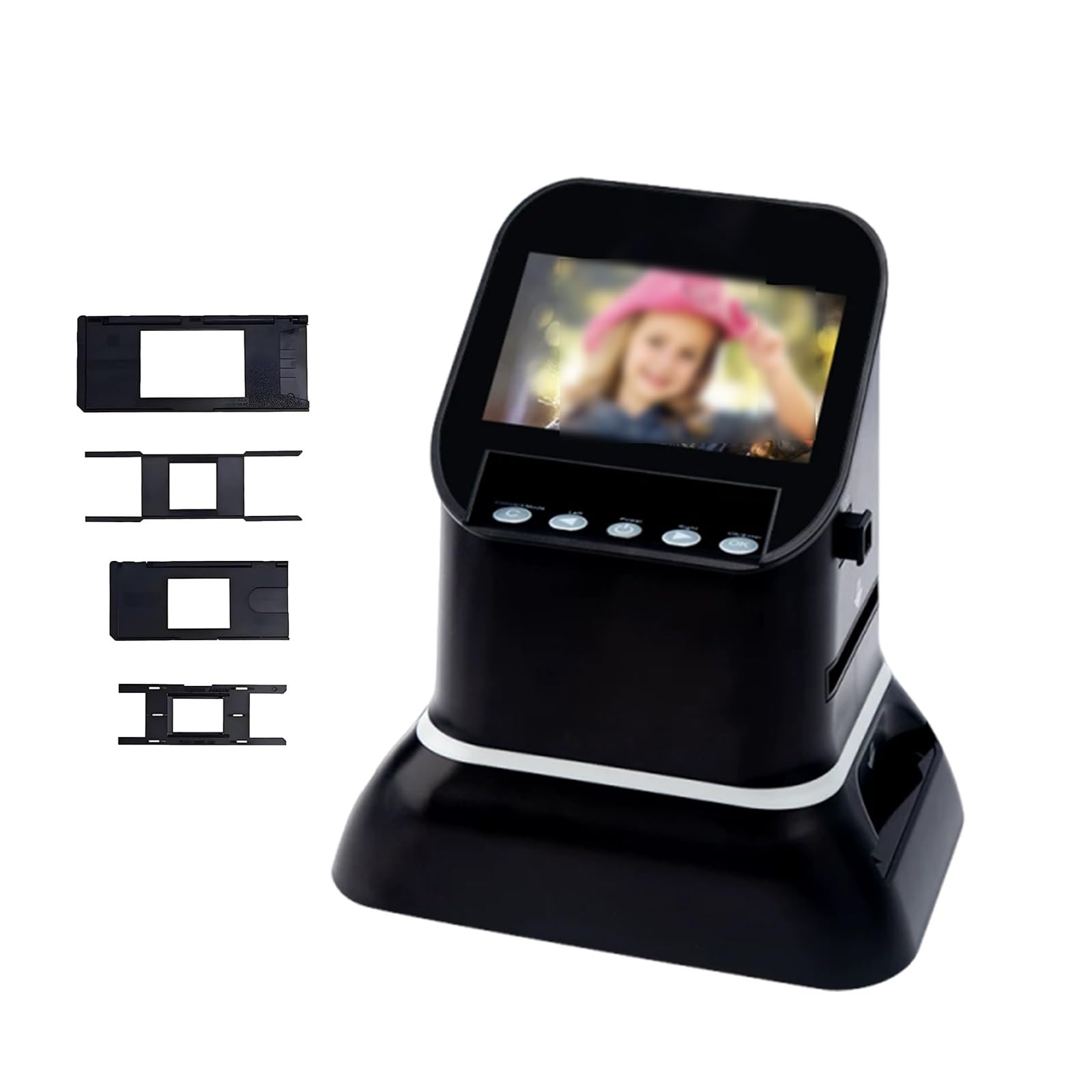 Scanner Digitale for Pellicole e Diapositive, Scanner for Pellicole Ad Alta Risoluzione, Risoluzione da 22 Megapixel, con Display LCD, Doppia Alimentazione, Memoria Integrata