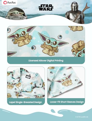 Image of Disney Marvel Spiderman Cars Stitch Star Wars Mickey Boys Hawaii Shirt Button Up Dress Shirts Short Tropical Shirt Kids 2-13Y