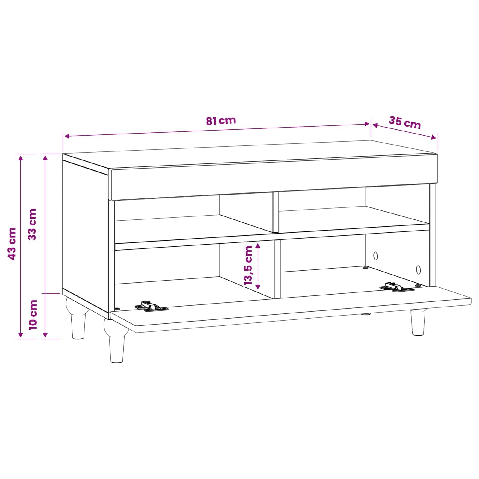vidaXL Szafka na Telewizor LED ALKMAAR 81 x 35 x 43 cm Szary Sonoma
