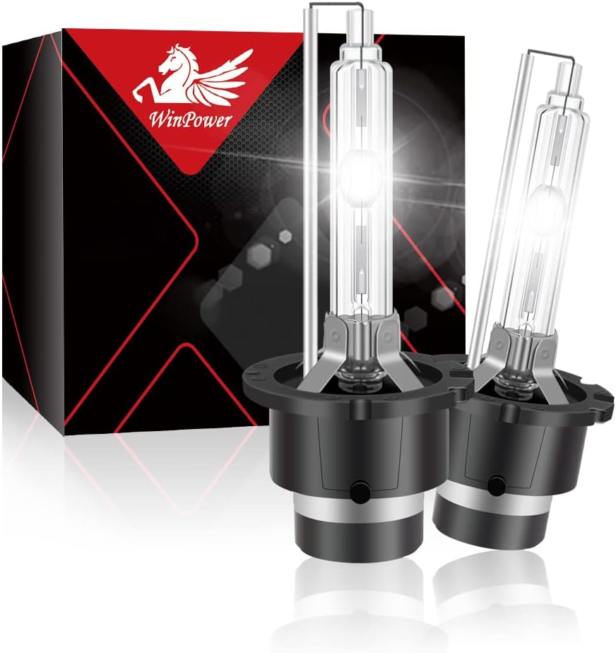 WinPower D2S Xenon Light High Brightness 6000K Cool White Headlight Bulbs, Pack of 2