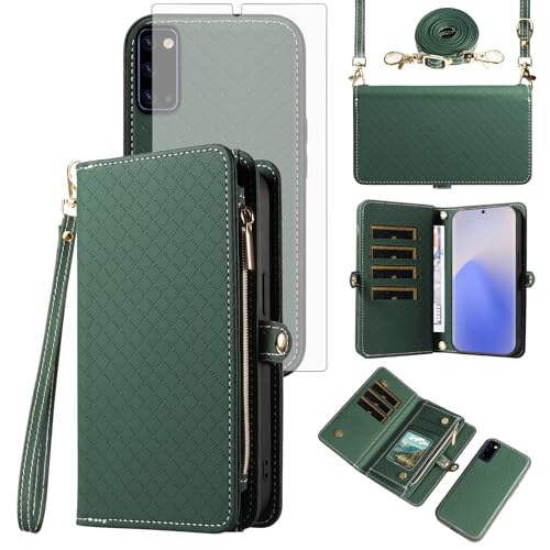 Coque Samsung Note 20 5G premium étui rabat cuir synthétique à fermeture éclair