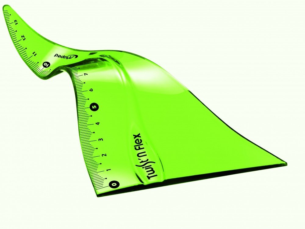 Kit 3 Pièces Maped - Règle, Equerre, Rapporteur Twist 'N Flex (Couleurs Aléatoires)