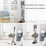 Foho Stojak do Dyson Gen5 V15 V12 V11 V10 V8 V7 V6, DC30-DC74, Odkurzacza Wolnostojący Metalowy Uchwyt z Bazą, Kompatybilny z Akcesoriami, Bez Wiercenia, Oszczędność Miejsca