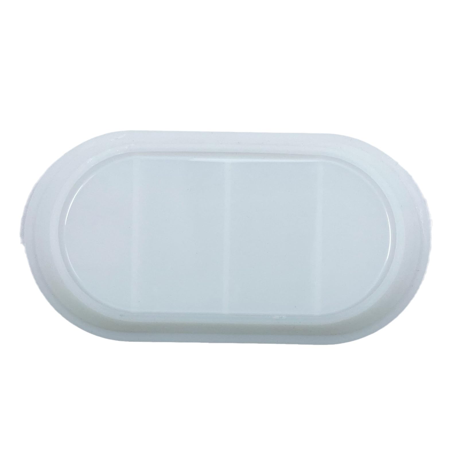 2 Ovale Silikonformen Für Harz & Beton – Flexibel, Wiederverwendbar, 18,5x10 Cm, Transparent-weiß