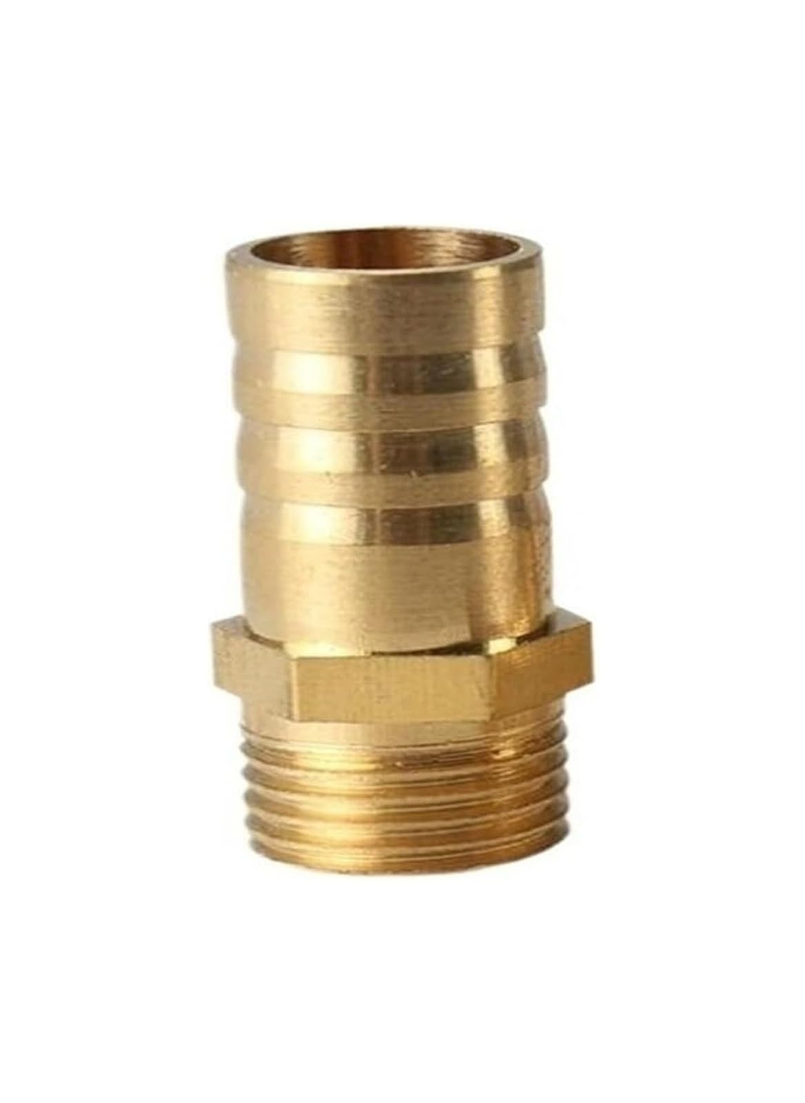 Gkirqvpe Men's One Color Brass Barb Hose, Pagoda Joint Water Adapter Quick Connector Bsp Thread Barb Hose Yellow Multisize(14Mm*3/8Inch)