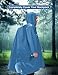 Beesgarden Leichter Wasserdichter Regenponcho mit TPU-Beschichtung, 8000mm Wasserdichte Bewertung, Damen Herren Tragbares Atmungsaktiver Wiederverwendbar Regenjacken für Wandern Angeln Fahrrad Camping