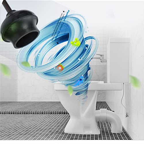 Image of Black Toilet Plunger with Holder Bathroom Metal Canister Holder Drip Cup, Heavy Duty, Deep Cleaning