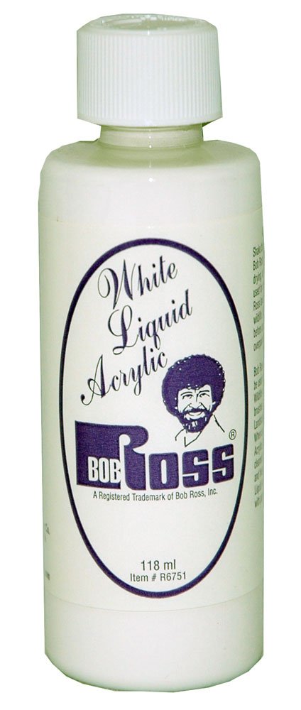 Bob Ross R6751 118-Ml Liquid Acrylic White, 4oz/118ml