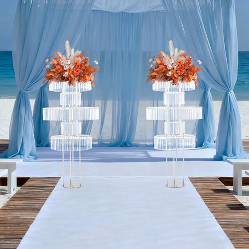 Fleur stand en cristal or de 5 étages pour décoration de réception - 3