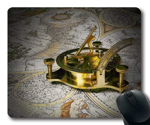 Yanteng Mapa mágico gaing Mouse Pad, Reloj de Sol Mapa ratón Mat YT 042
