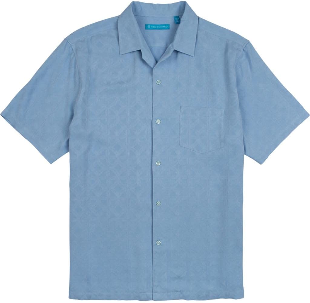 Tori Richard Men's Short Sleeve Breeze Block Silk Blend Shirt