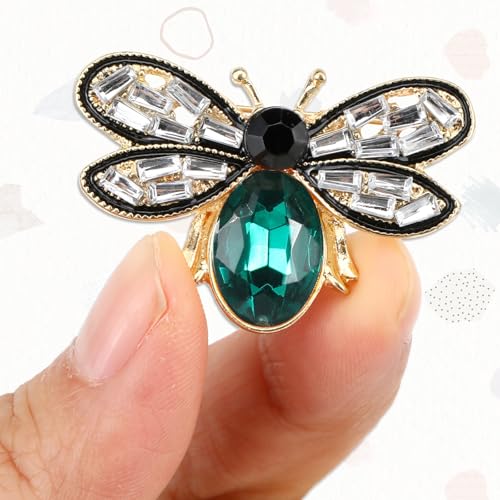 Image of Bee Brooch Pin, Honey Bee Rhinestone Pins Vintage Crystal Insect Themed Lapel Pins Stylish Accessories for Women Men Party Dating Daily