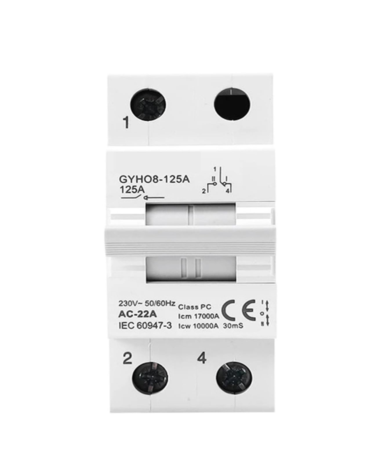 Interruptor de transferencia manual de riel para evitar cortocircuitos CA 4