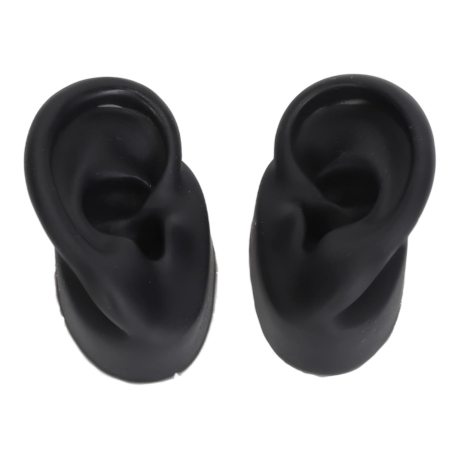 3D Silicone Ear Model, 2 Pair Ear Piercing Kit, Ear Simulated Fake Model Practice Tool Body Piercing Practice Model for Piercing Practice Teaching Jewelry Display (Black and White) - Image 4
