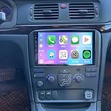 Car Radio Stereo for Volvo S80 2004 2005 2006 2007 2008, 9''Touch Screen Car Radio with Wireless Carplay Android Auto,4+64GB Wireless Carplay Radio GPS Bluetooth FM WiFi Backup Camera MIC